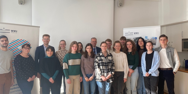 Lyoner Delegation des deutsch-französischen Doppelstudiengangs in Münster